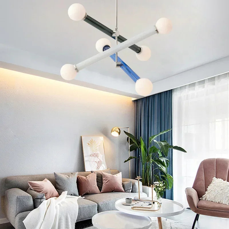 ArtGlow Moderne Kleurrijke Kroonluchter - hanglampen - sfeerbeeld