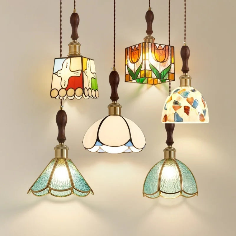 TiffanyGlow Vintage Glas LED Hanglamp - hanglampen