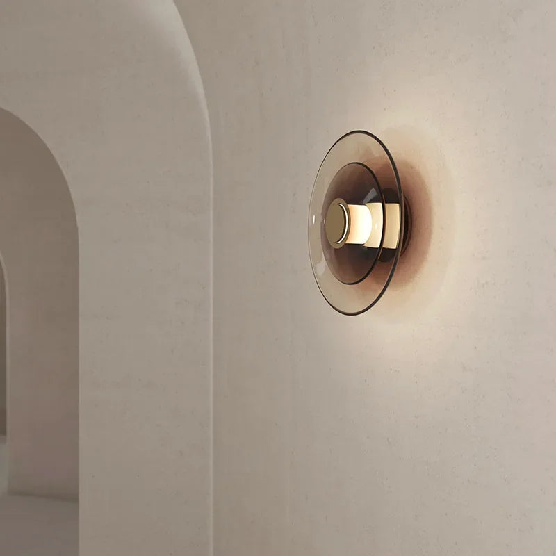 Nordic AuraGlass – Moderne Glazen LED Wandlamp - wandlamp