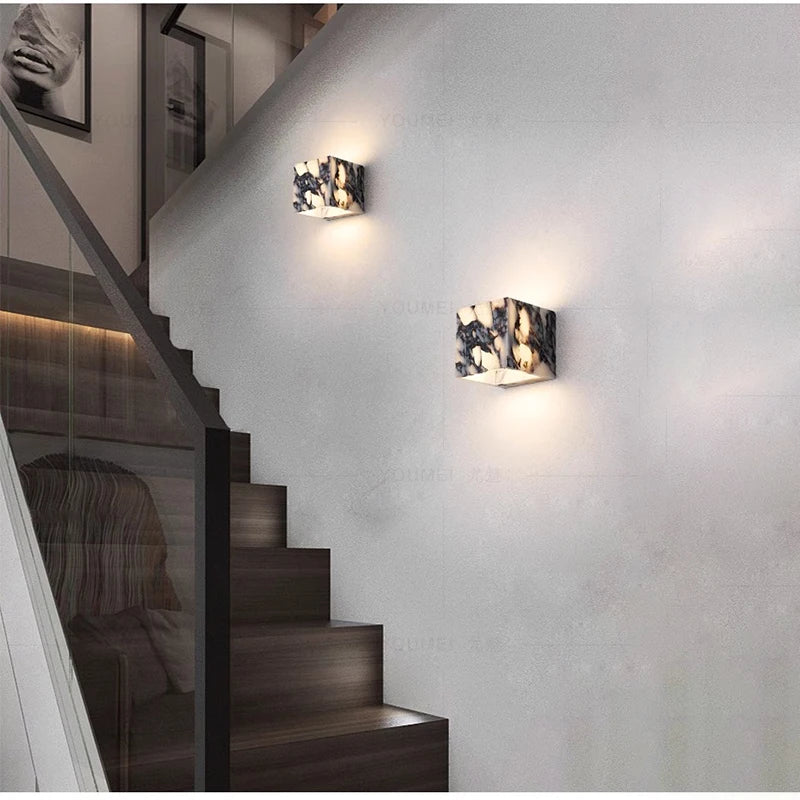 LUMARIS MarbleGlow LED Wandlamp - wandlamp - sfeerbeeld