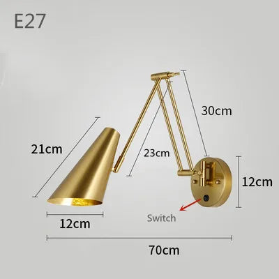 LUXARM Adjustable Wall Lamp with Long Arm