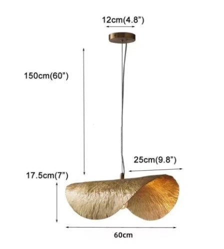 ZenLotus Golden Lotus Leaf Chandelier