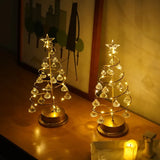 LumiSpiral Crystal Christmas Tree Table Lamp