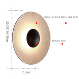 NordicGlow – Modern Wooden Round LED Wall Lamp