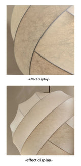 Wabi Sabi Silk Pendant Lamp – Japanese Minimalist Round Ceiling Lamp