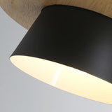 Stone Black Wooden Pendant Lamp