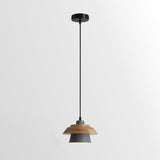 Stone Black Wooden Pendant Lamp