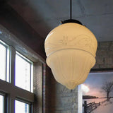 Vintage Milk Glass Pendant Lamp