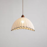 Modern Pendant Lamp with Wood and Fabric