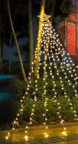 LumiCascade Christmas Waterfall LED Starlight – 350 LEDs