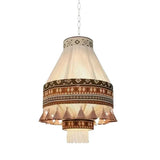 Woven Bohemian Fringe Pendant Lamp