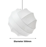 Wabi Sabi Silk Pendant Lamp – Japanese Minimalist Round Ceiling Lamp