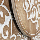 Alexandra Style - Natural Circles Wooden Wall Device _130X64X4.5cm