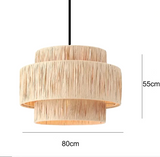 ZENLUMI Japanese Wicker Pendant Lamp