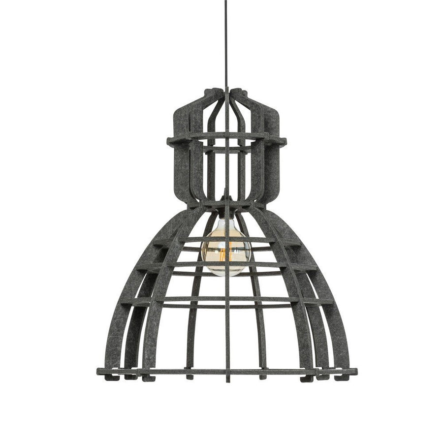 The Lichtlab - No.19Xl Pendant Lamp Pet Felt Dark Gray by Olaf Weller