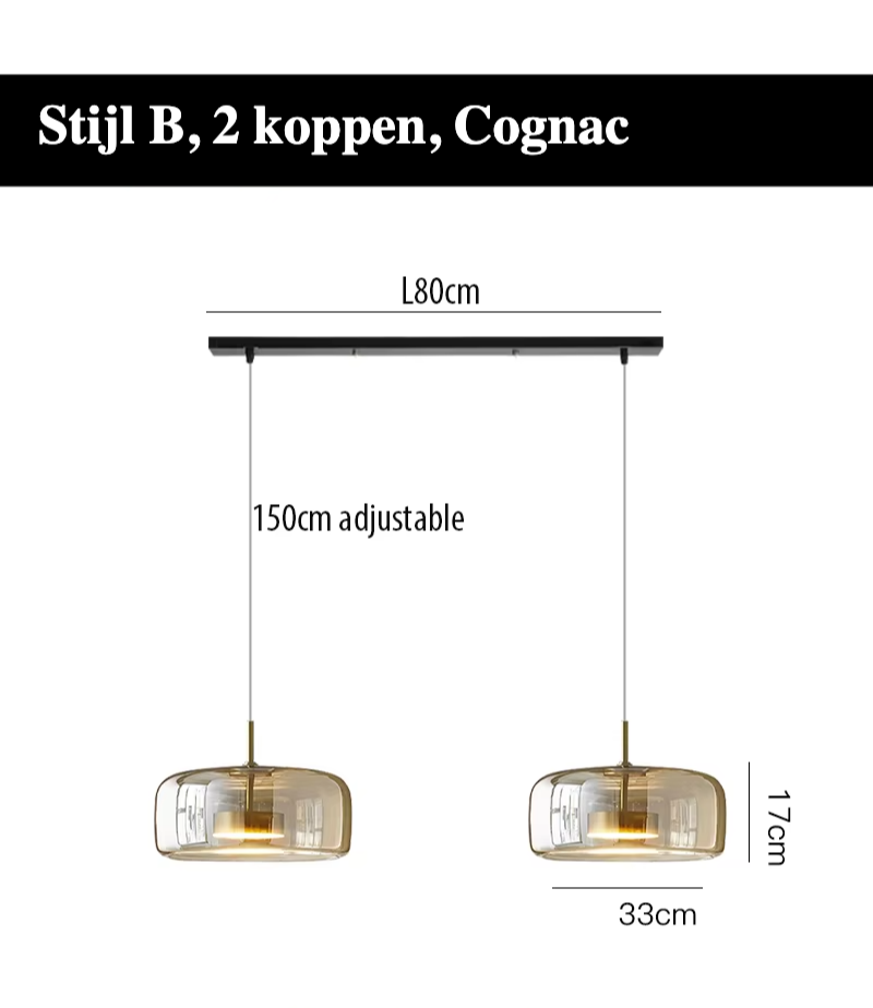LumiGlow โ Elegant Glass Stone Pendant Lamp with LED Lighting