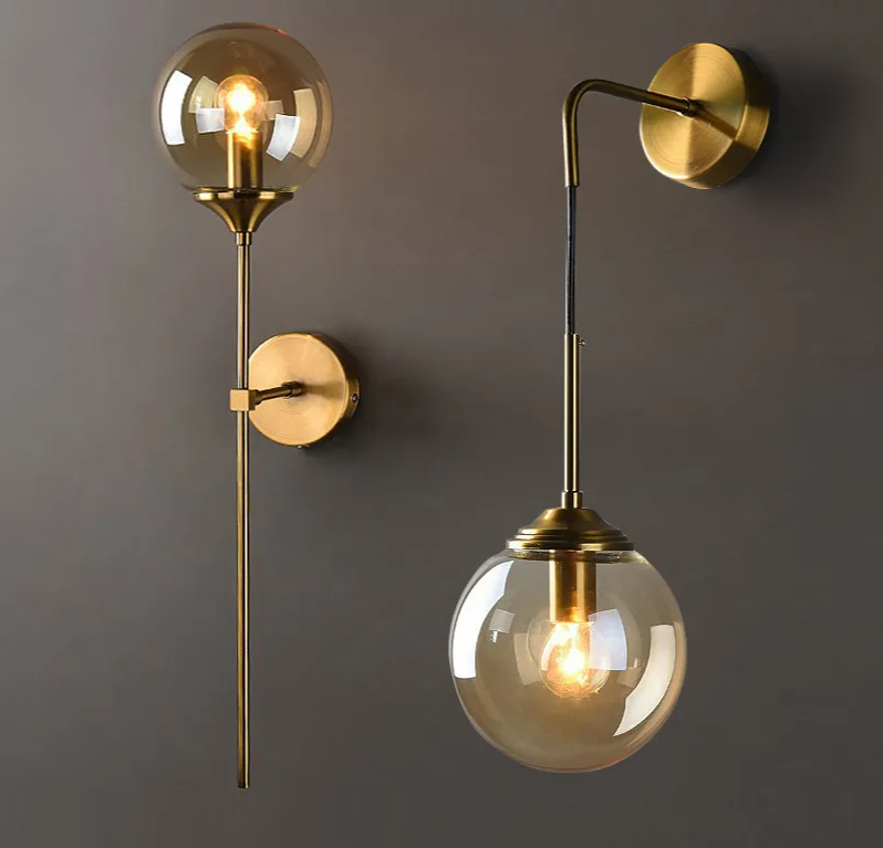 LumoNord Glass Globe LED Wall Lamp