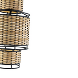 Alexandra Thai - Lampara De Techo 20X20X38 Metal Black/Ratan Natural