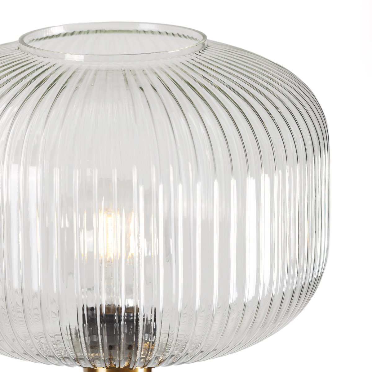 Alexandra Thai - Vloerlamp 30X30X162 Goud Metaal/Zwart Marmer/Transparant Glas - vloerlampen - sfeerbeeld