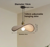 ZenAura Wabi-Sabi Straw Hat Pendant Lamp