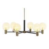 Alexandra Meti - METAL GLASS CEILING LAMP 83X83X128 BLACK BALLS