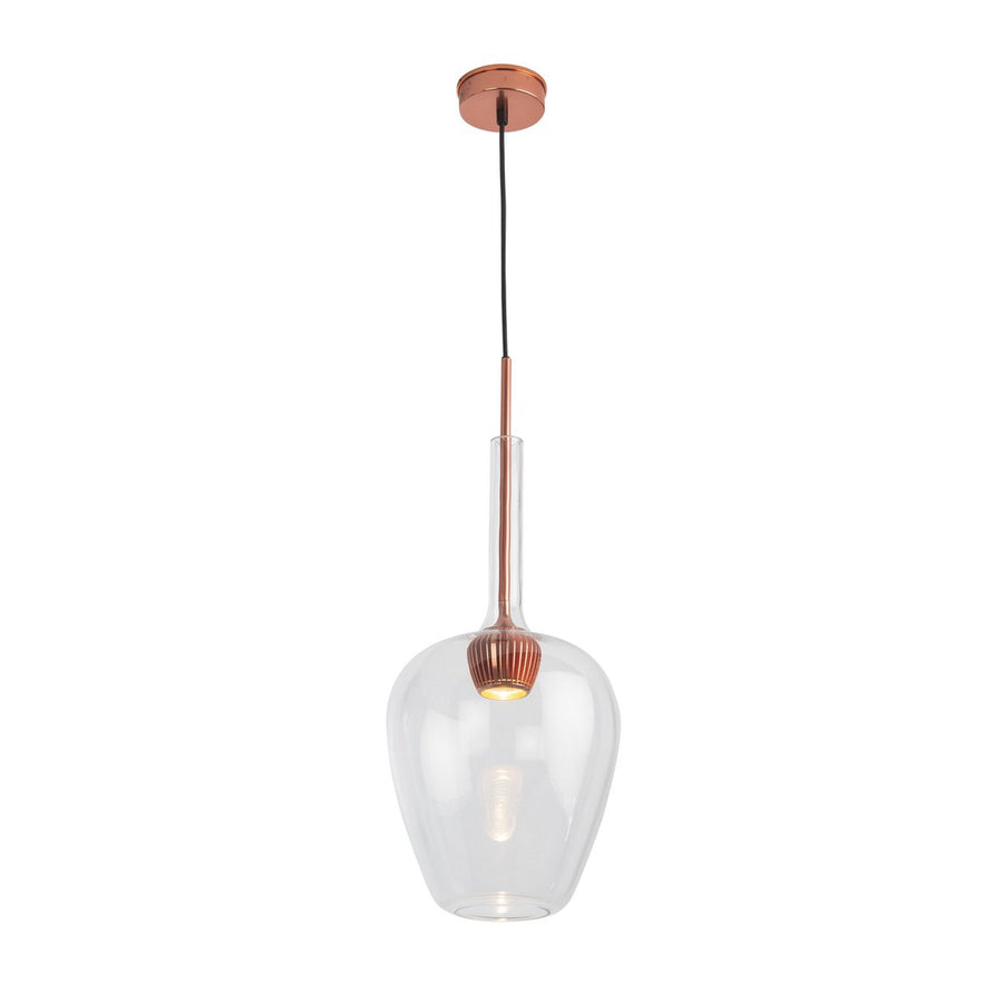 Alexandra Thai - Ceiling lamp 25x25x66 aluminum color copper/transparent crystal