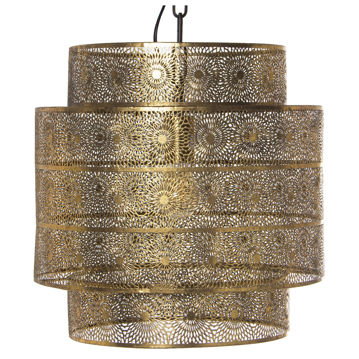 Alexandra Lifelike - Goud Metalen Plafondlamp, 1Xe27, Max.60W °39X39Cm, Kabel:95Cm - plafondlampen - sfeerbeeld