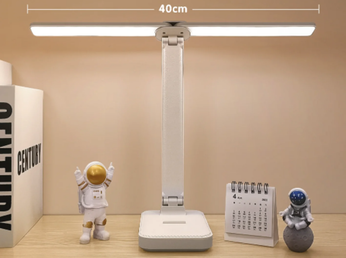 LumoFlex – Oplaadbare LED Bureaulamp met Touchbediening & Vouwbaar Design - tafellampen - zijaanzicht