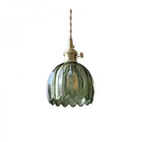 Japanese Retro Glass Flower Pendant Lamp