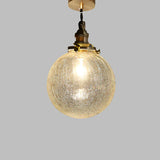 Scandinavian and retro crystal glass pendant lamp