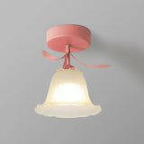 Simple Tiffany Ceiling Lamp With Mini Flowers