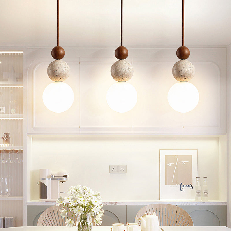 Modern Travertine Pendant Lamp in Simple Style