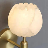 Marble Wall Lamp in the Shape of a Rose