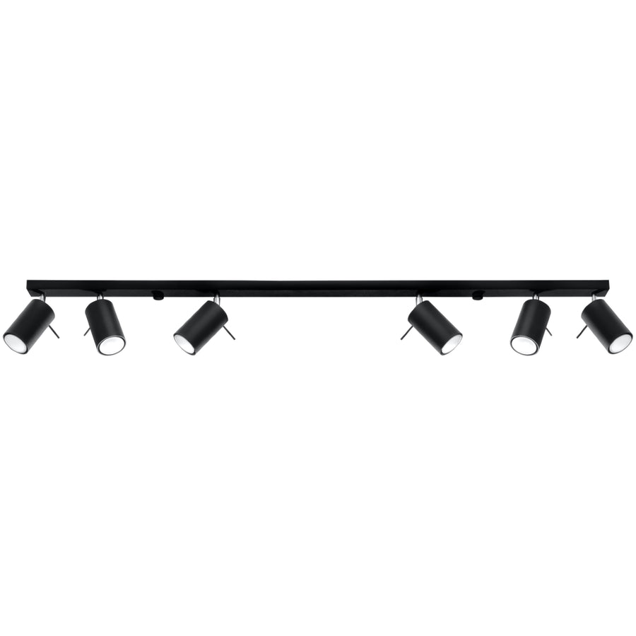 Ceiling lamp RING 6L black