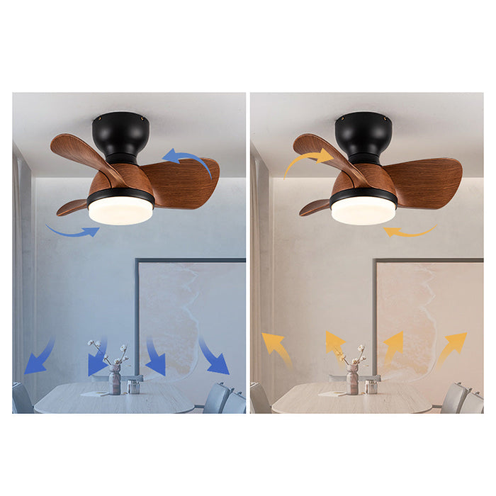 Eenvoudige Stijlvolle Plafondventilator Met LED Verlichting - plafondlamp - zijaanzicht