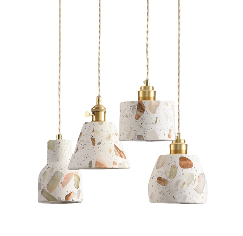 TerraLume LED Pendant Lamp – Modern Terrazzo & Copper Design Lamp