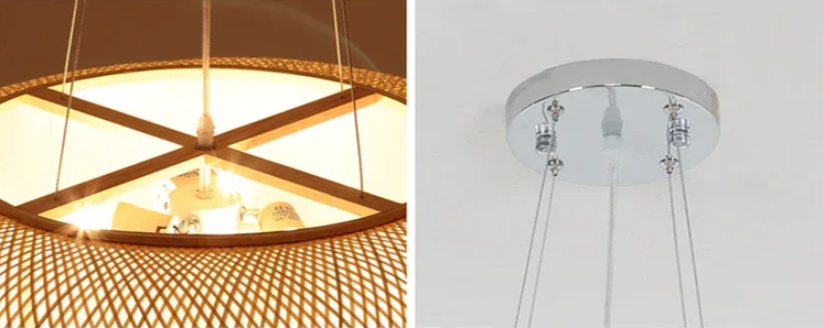 BambuLoom Grace: Handgemaakte Bamboe Rieten Hanglamp - hanglampen - verlicht