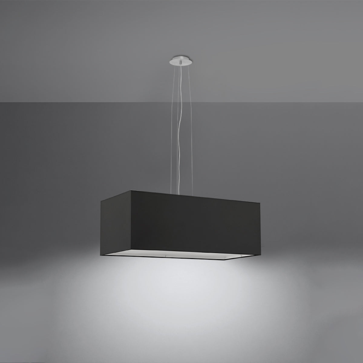 Elongated black Chandelier SANTA BIS 80 - Verlichtinghuis ...
