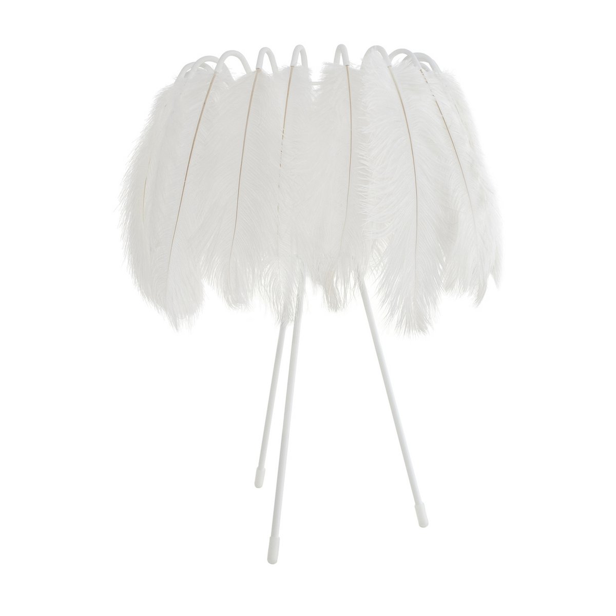 Mineheart - Geheel Witte Veren Tafellamp - tafellampen