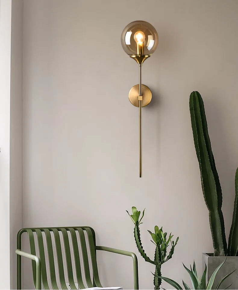 LumoNord Glasbol LED Wandlamp - wandlamp - gemonteerd