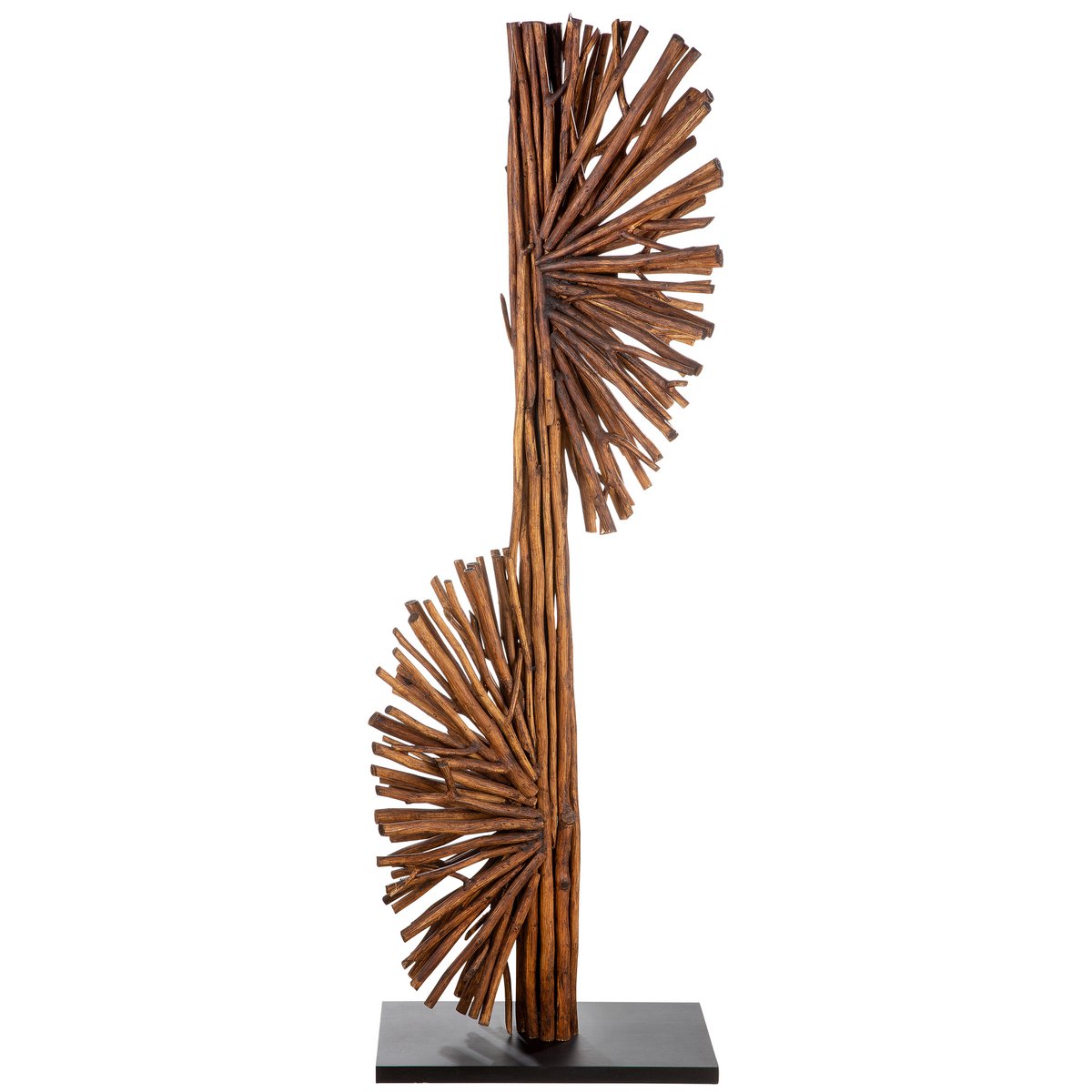 Gilde Handwerk - Houten Lamp "Dual" - vloerlamp