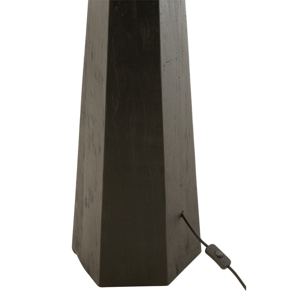 J-Line Lampenvoet Octogonaal - Hout - Zwart - Large - vloerlamp - in de kamer
