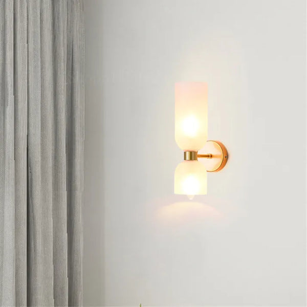 Dubbele Kop Glazen Wandlamp Led Sconce - wandlampen - sfeerbeeld