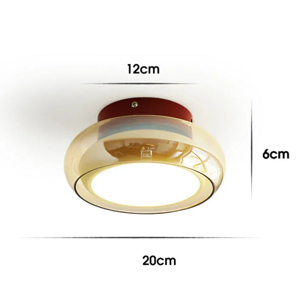 Vintage Kleine Acryl Led Plafondlamp - hanglampen - close-up