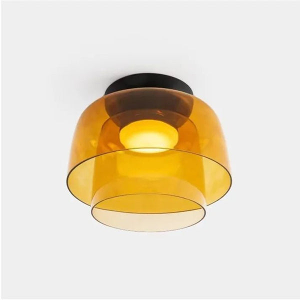 Scandinavische Designer Creatieve Persoonlijkheid Middeleeuwse Glazen Plafondlamp - plafondlamp - verlicht