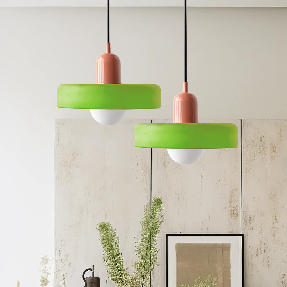 Bauhaus Hanglamp Van Gekleurd Glas - hanglampen - sfeerbeeld