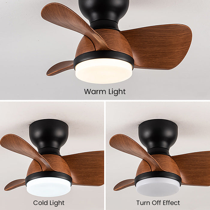 Eenvoudige Stijlvolle Plafondventilator Met LED Verlichting - plafondlamp - close-up