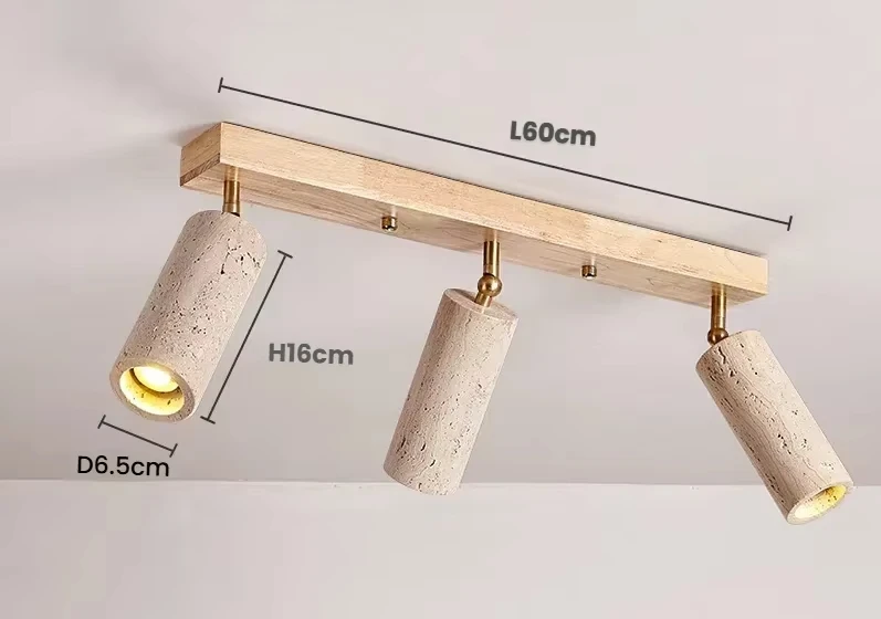 Travertin Plafondlamp - plafondlamp - detail
