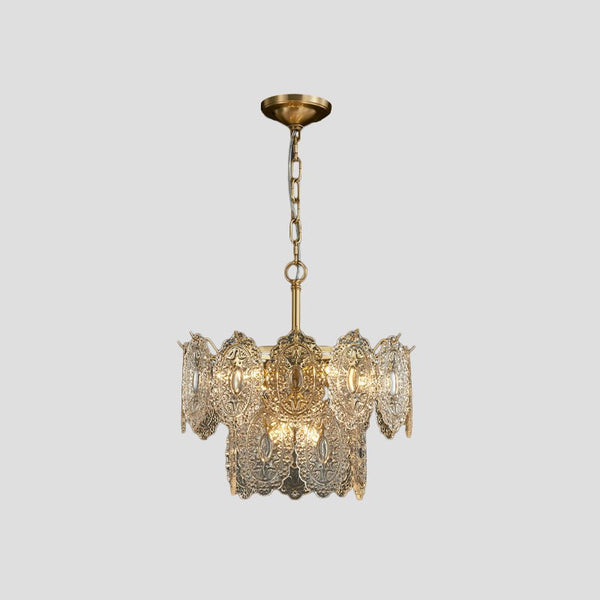 Luxe Kristallen Kroonluchter – Elegant Design met Gouden Afwerking - hanglampen - in de kamer
