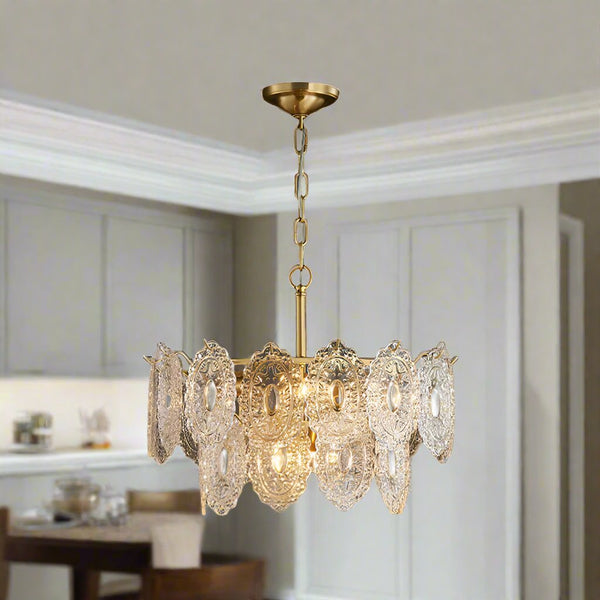 Luxe Kristallen Kroonluchter – Elegant Design met Gouden Afwerking - hanglampen - verlicht